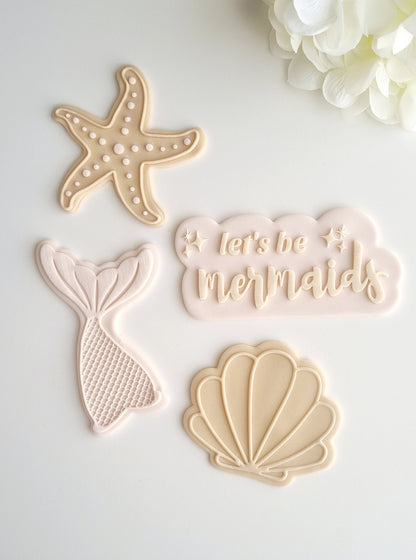 Starfish Raised Cookie Stamp/Debosser & Cutter