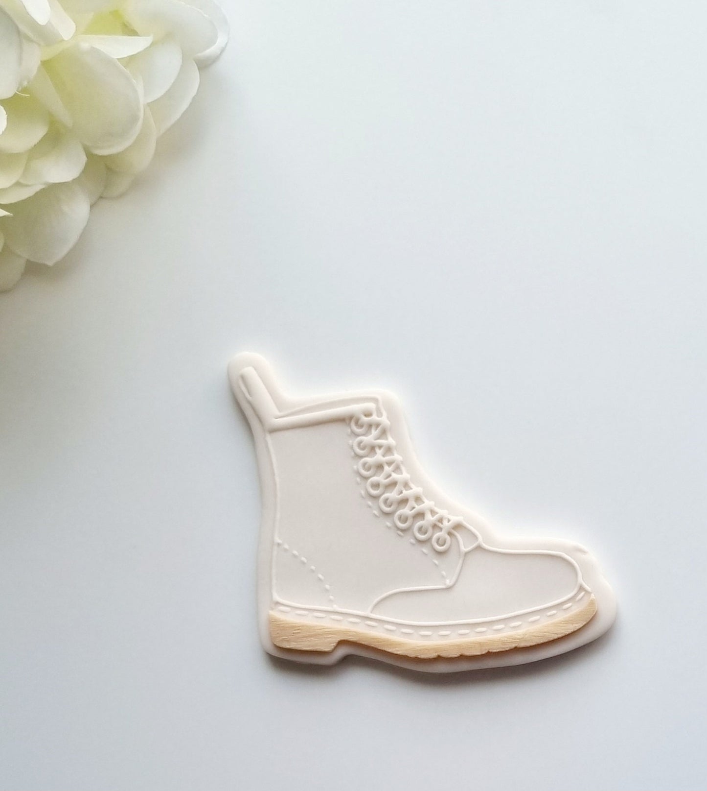 pattern cookie stamp cookie cutter baker bake baking cute beautiful design embosser debosser decorate fondant Perth Australia custom stamp impress stamp & impress BIRTHDAY DOC MARTIN BOOT DOCTOR SHOE