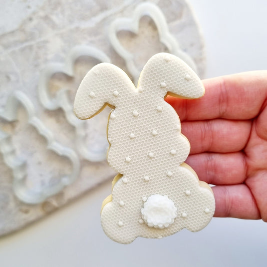 stamp and impress stamp & impress cookie cutter easter egg bunny rabbit carrot spring bloom flower lace tail chick egg lamb plaque mini eggs nest bird bird&#39;s garden floral wavy happy easter impression raised fondant bowtie bow tie rattan pattern