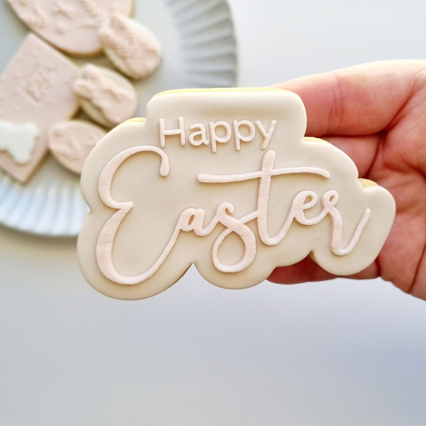 stamp and impress stamp & impress cookie cutter easter egg bunny rabbit carrot spring bloom flower lace tail chick egg lamb plaque mini eggs nest bird bird&#39;s garden floral wavy happy easter impression raised fondant bowtie bow tie rattan pattern