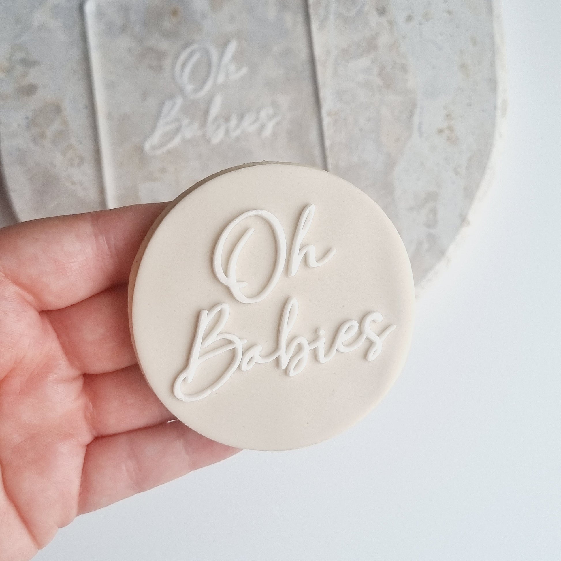 Oh Babies Raised Cookie Stamp/Debosser