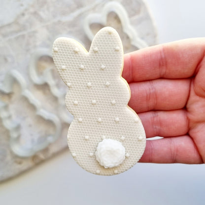 stamp and impress stamp & impress cookie cutter easter egg bunny rabbit carrot spring bloom flower lace tail chick egg lamb plaque mini eggs nest bird bird&#39;s garden floral wavy happy easter impression raised fondant bowtie bow tie rattan pattern