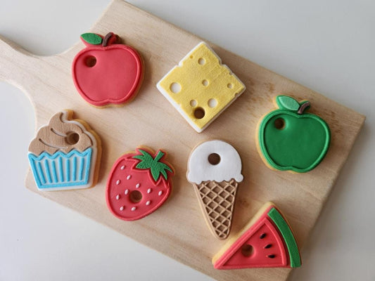 cookie cutter cookie stamp stampandimpress stamp & impress apple watermelon icecream ice cream cupcake strawberry cheese the hungry caterpillar