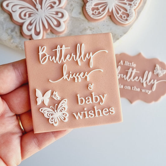 butterfly a little butterfly is on the way butterfly kisses and baby wishes animal fairy cookie stamp cookie cutter stamp and impress stamp & impress