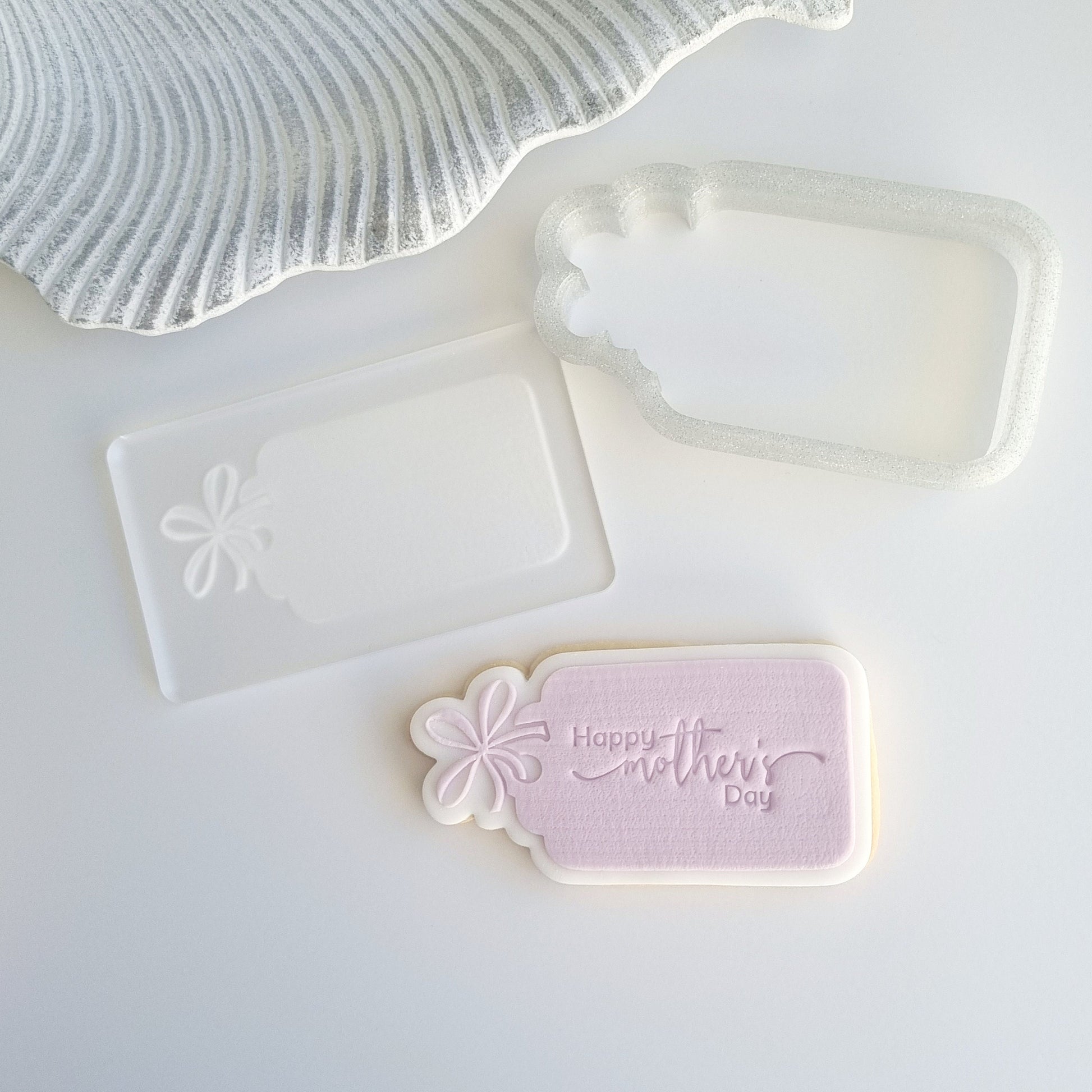 Gift Tag Raised Cookie Stamp/Fondant Debosser & Cutter