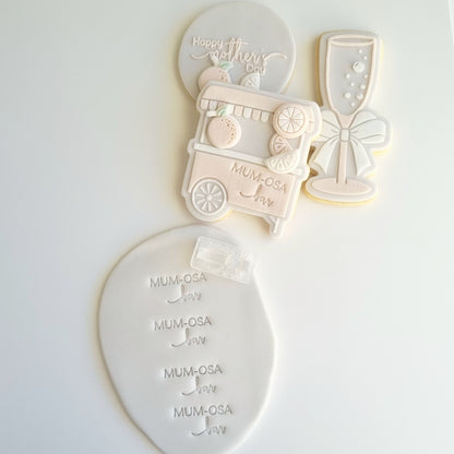 happy mothers day impression stamp imprint embosser mum gift tag debosser cookie stamp cookie cutter stamp and impress mum-osa bar