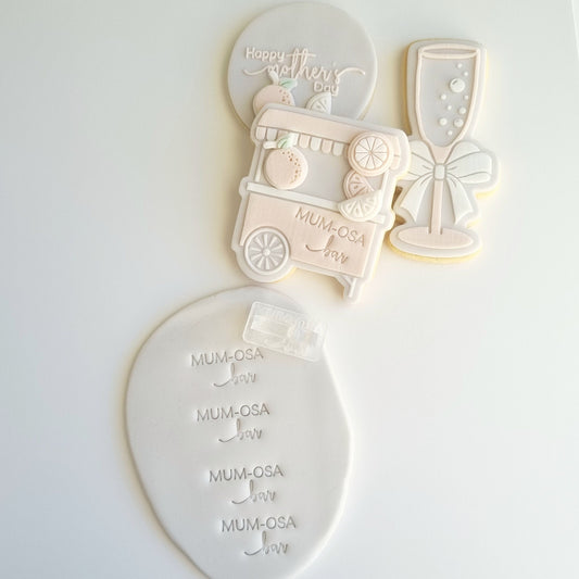 happy mothers day impression stamp imprint embosser mum gift tag debosser cookie stamp cookie cutter stamp and impress mum-osa bar