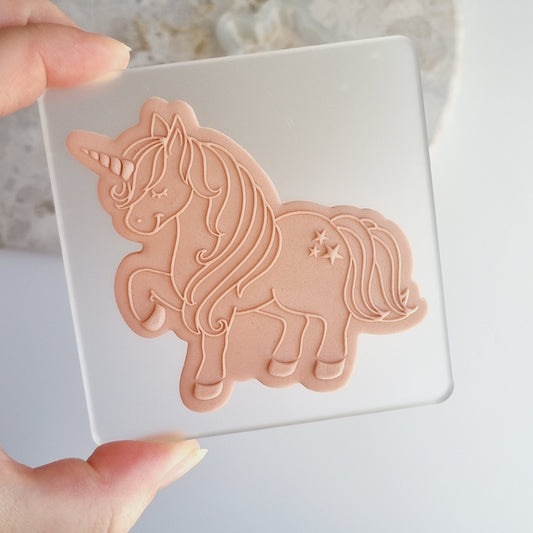 pattern cookie stamp cookie cutter baker bake baking cute beautiful design embosser debosser decorate fondant Perth Australia custom stampandimpress stamp & impress baby shower unicorn horse fairy horn wings rainbow