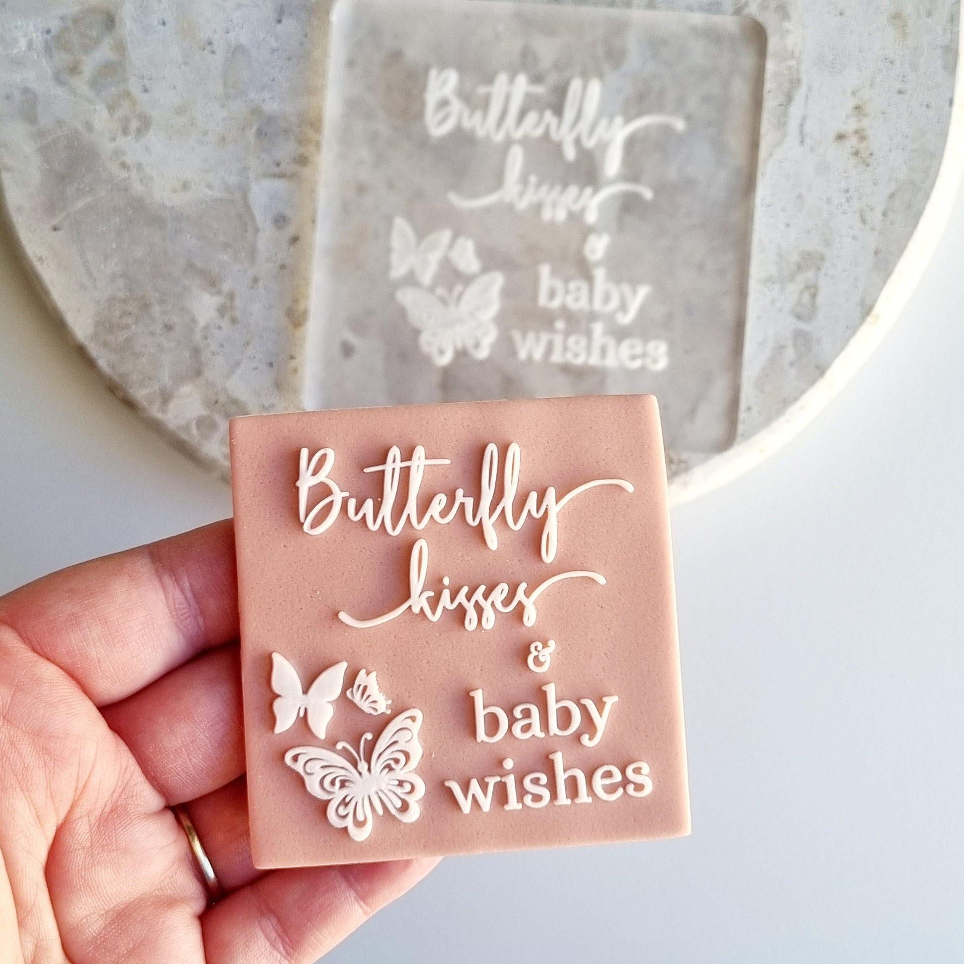 butterfly a little butterfly is on the way butterfly kisses and baby wishes animal fairy cookie stamp cookie cutter stamp and impress stamp & impress