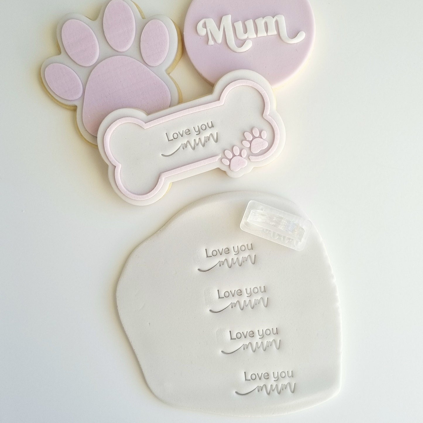 happy mothers day impression stamp imprint embosser mum gift tag debosser cookie stamp cookie cutter stamp and impress love you mum