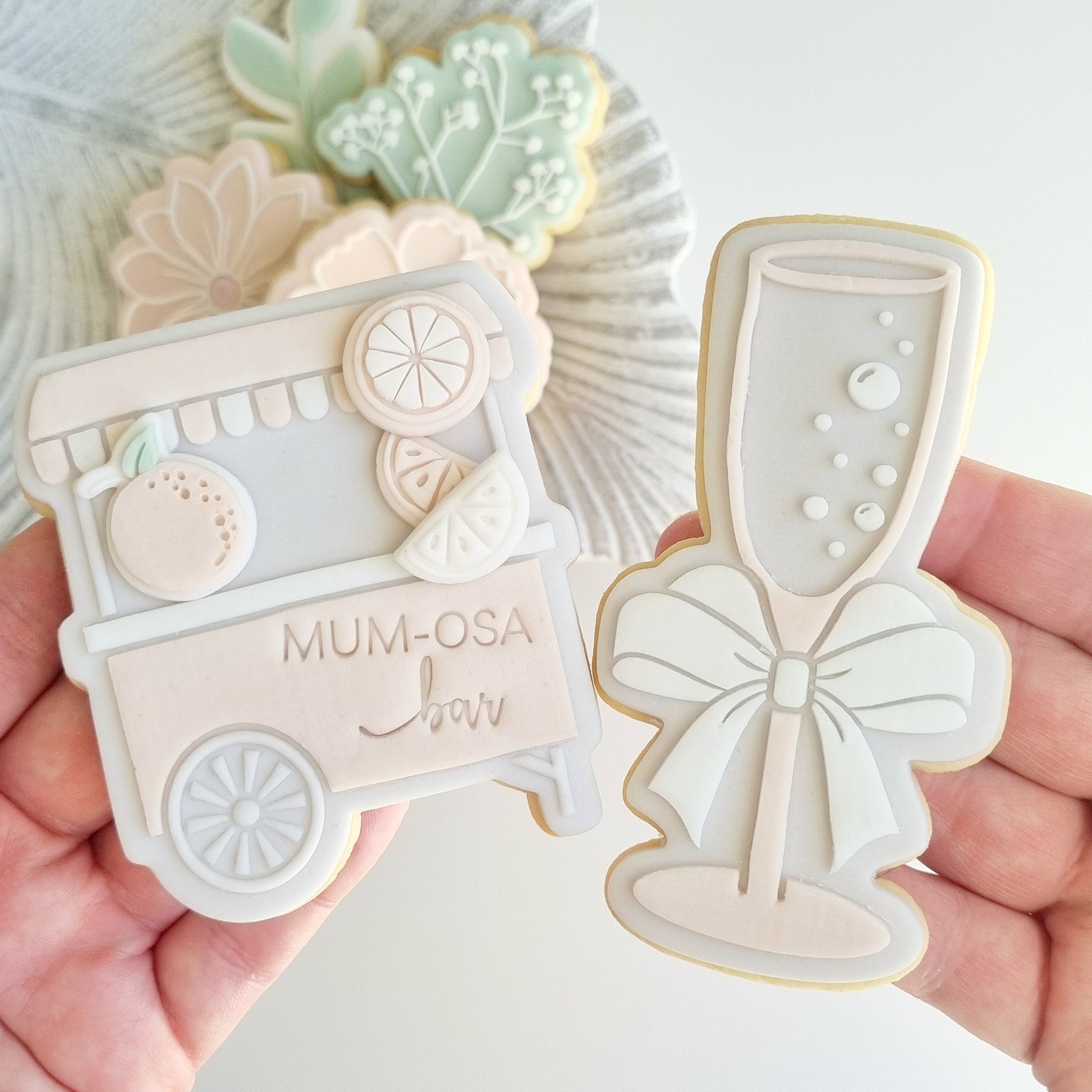 mini citrus lemon lime orange cocktail mum-osa bar champagne lemon theme cookie stamp cookie cutter fondant mould stamp and impress stampandimpress mothers day