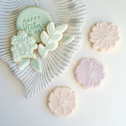 cookie stamp cookie cutter flower daisy sunflower realistic bouquet leaves leaf bunch of flowers stem mothers day birthday mum flowers stampandimpress stamp and impress