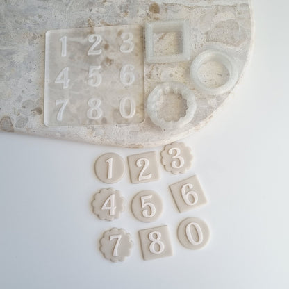 mini number 1 2 3 4 5 6 7 8 9 milestones 1-9 mini balloon stampandimpress cookie stamp cookie cutter fondant debosser