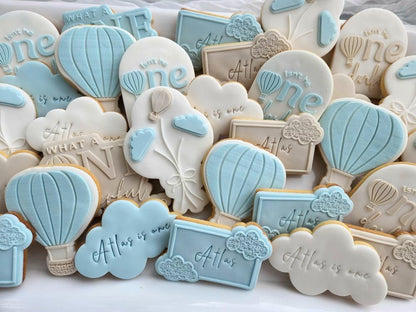 hot air balloon transport cloud onederful bear teddy balloons rainbow clouds cookie stamp cookie cutter stampandimpress up in the clouds baby shower birthday