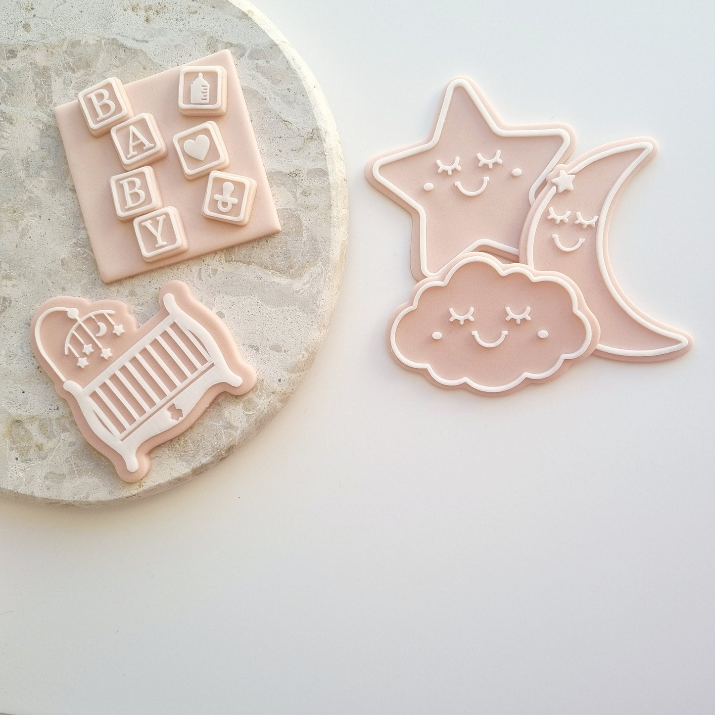 happy star moon cloud baby shower baby blocks cookie stamp cookie cutter over the moon twinkle little star stampandimpress