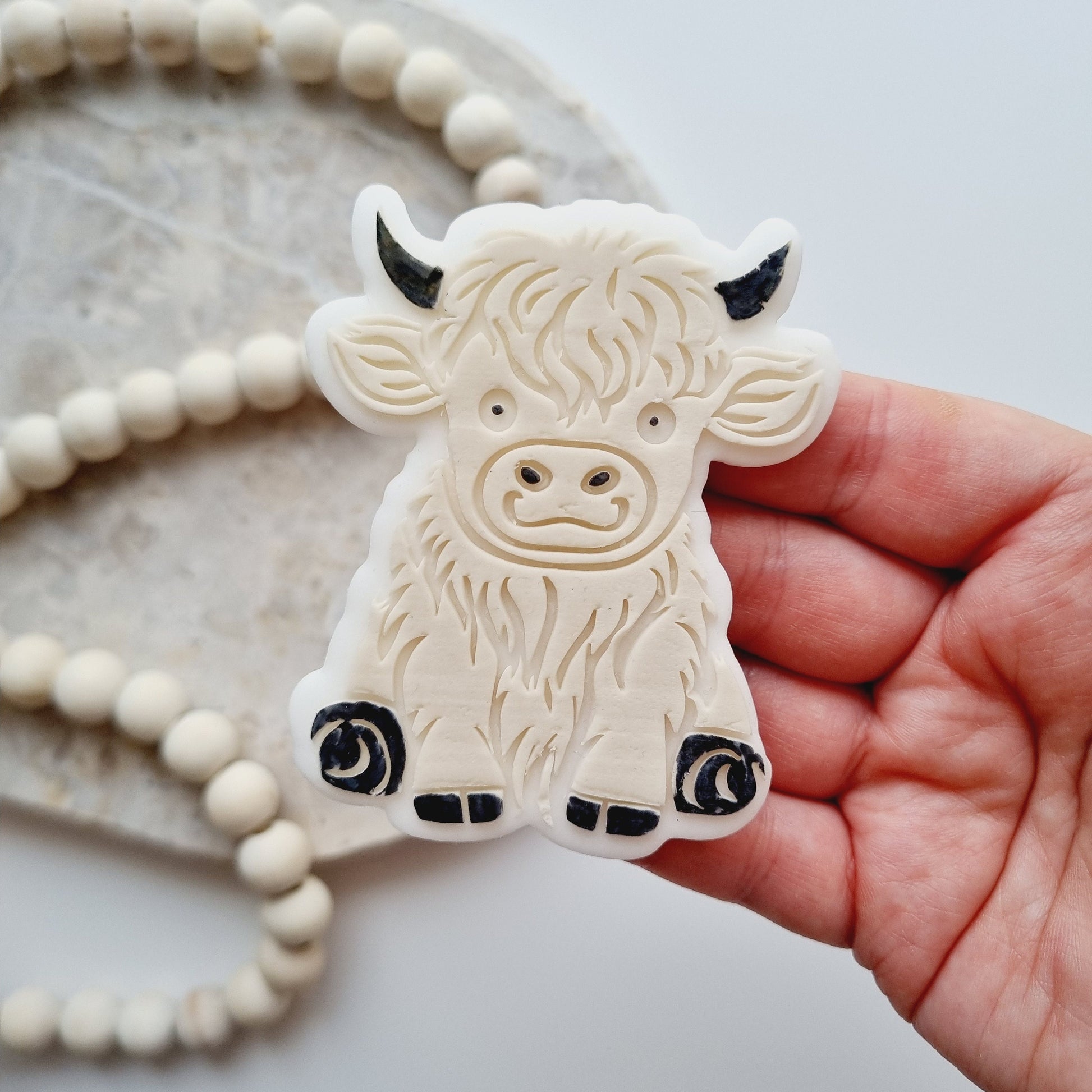 highland cow animal holy cow im one birthday farm farmyard cookie stamp cookie cutter stampandimpress fondant debosser