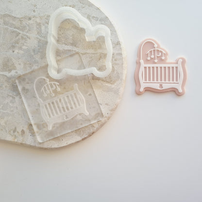 baby crib cot mobile bear moon cloud star cookie stamp cookie cutter stampandimpress fondant debosser babies baby shower twins