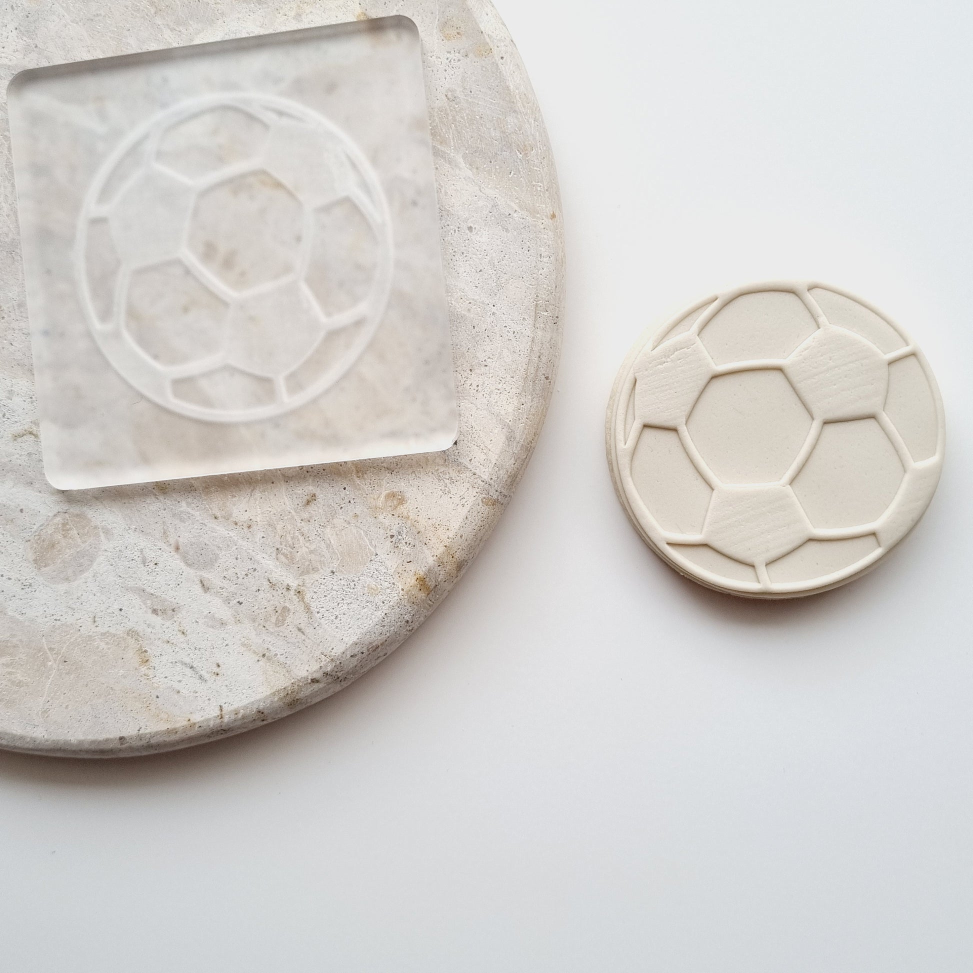 Soccer Ball Raised Cookie Stamp/Fondant Debosser