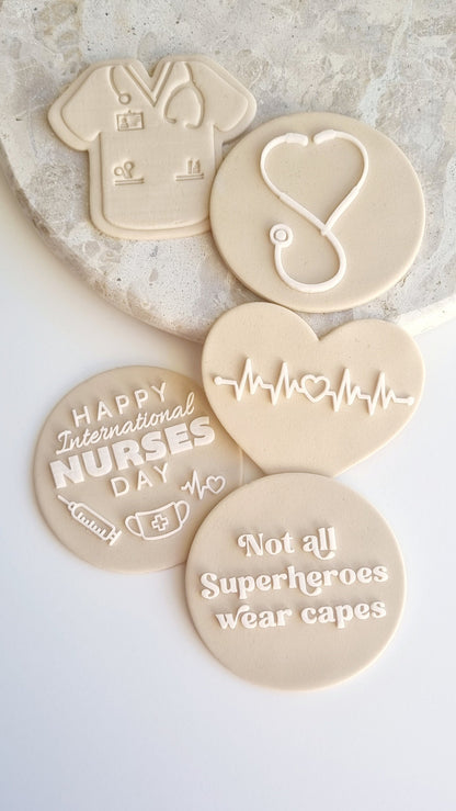 Not All Superheroes Wear Capes Raised Cookie Stamp/Fondant Debosser