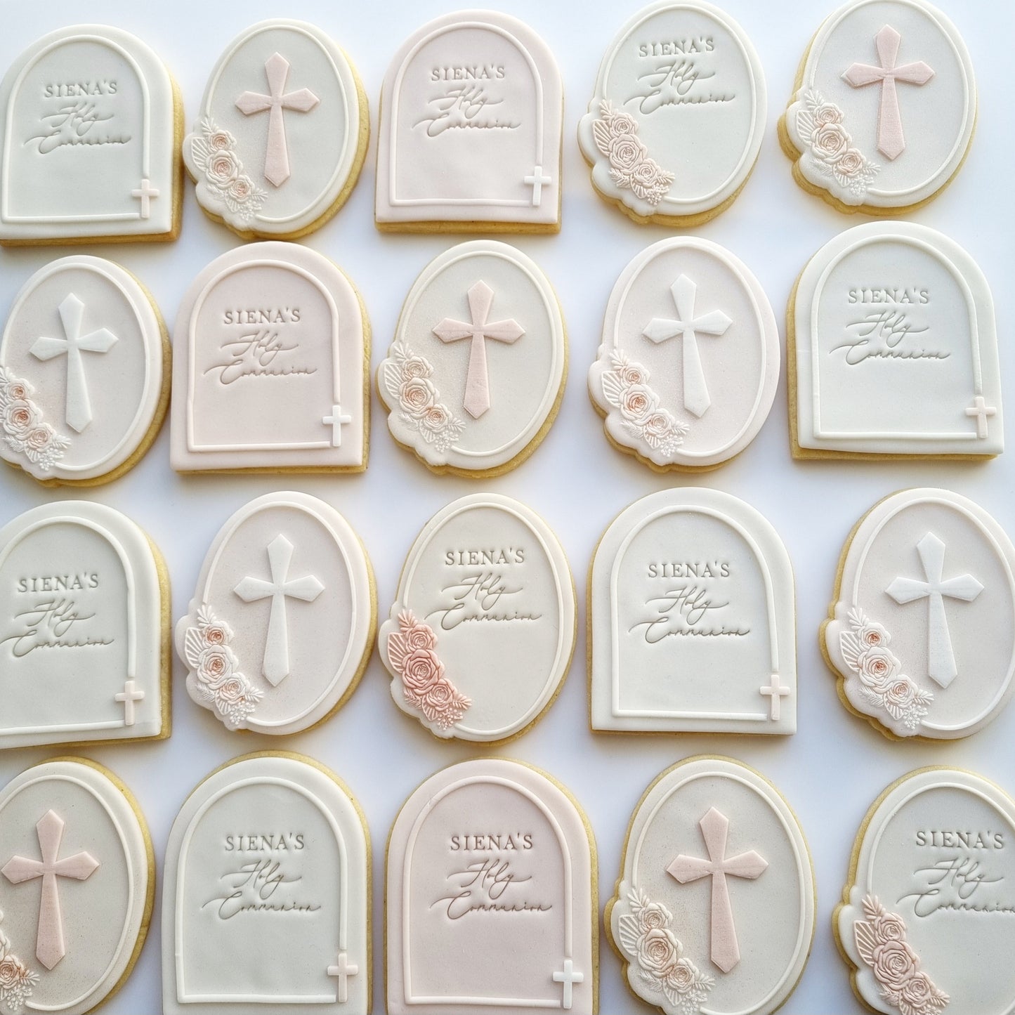 Baptism Communion Christening Cross Arch Raised Cookie Stamp/Debosser