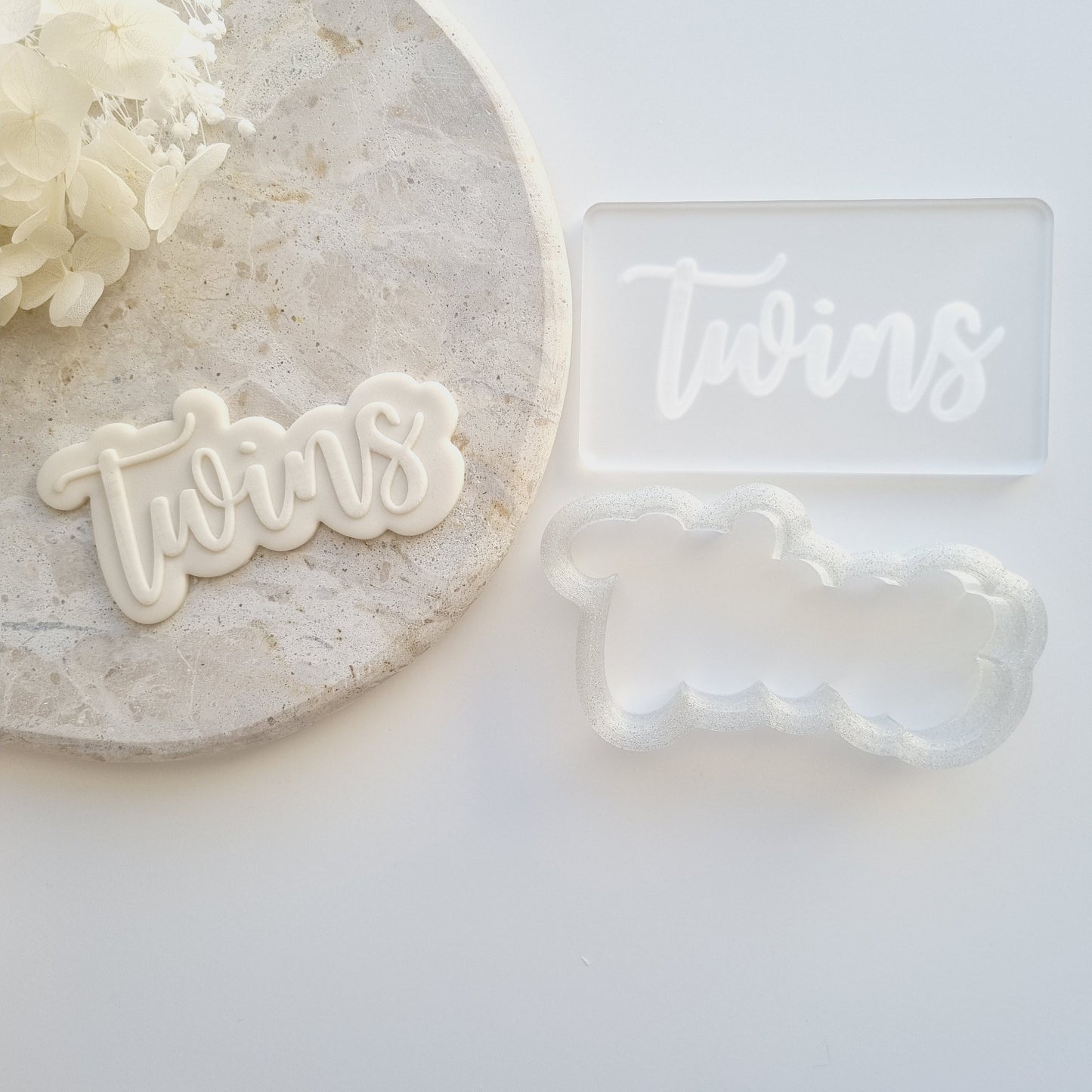 twins baby shower two peas in a pod double trouble babies pregnant mama mum pea leaf cookie stamp cookie cutter stampandimpress fondant debosser embosser