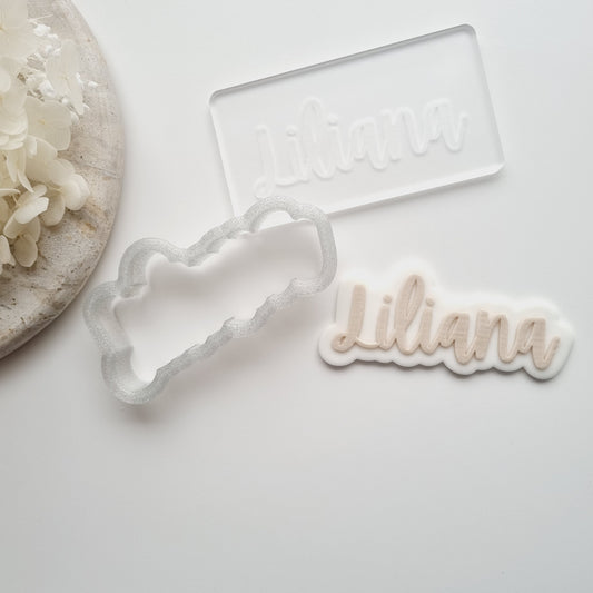 name personalise personalize cookie stamp cookie cutter fondant debosser embosser your name birthday stampandimpress