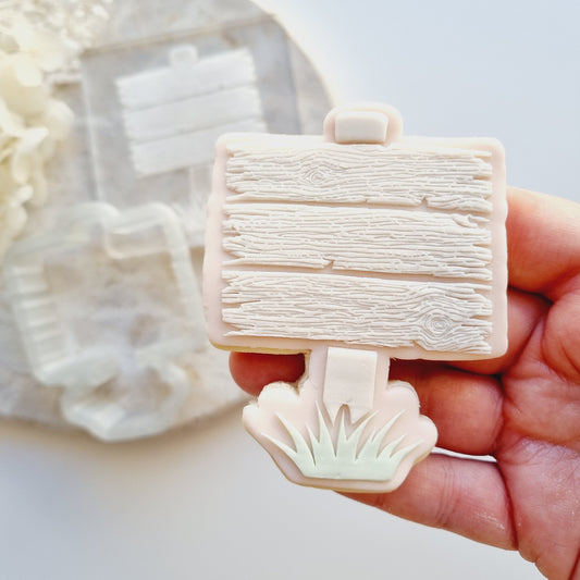 wooden sign fairy fairies fishing fathers day winnie the pooh sign happy birthday baby shower cookie stamp cookie cutter stampandimpress fondant debosser mushroom