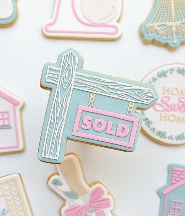 Sold Sign Cake Topper File Sold Sign Raised Cookie Stamp/Fondant Debosser & Cutter – Stamp & Impress