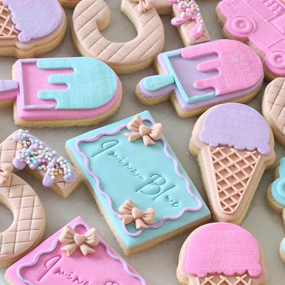 ice cream waffle cone popsicle ice cream truck lollies lolly sweet one two sweet icy pole stampandimpress cookie stamp cookie cutter fondant debosser