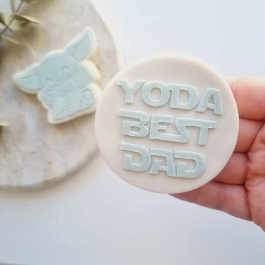 best dad in the galaxy dad you are my father darth vader star wars yoda yoda best dad fathers day daddy happy fathers day cookie cutter cookie stamp fondant debosser stampandimpress