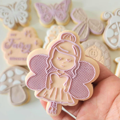 fairy door fairy mushroom fairy dust my fairy birthday fairy first ladybug wooden sign fairies this way butterfly fairy wand bow ribbon magic cookie stamp cookie cutter stampandimpress debosser fondant embosser