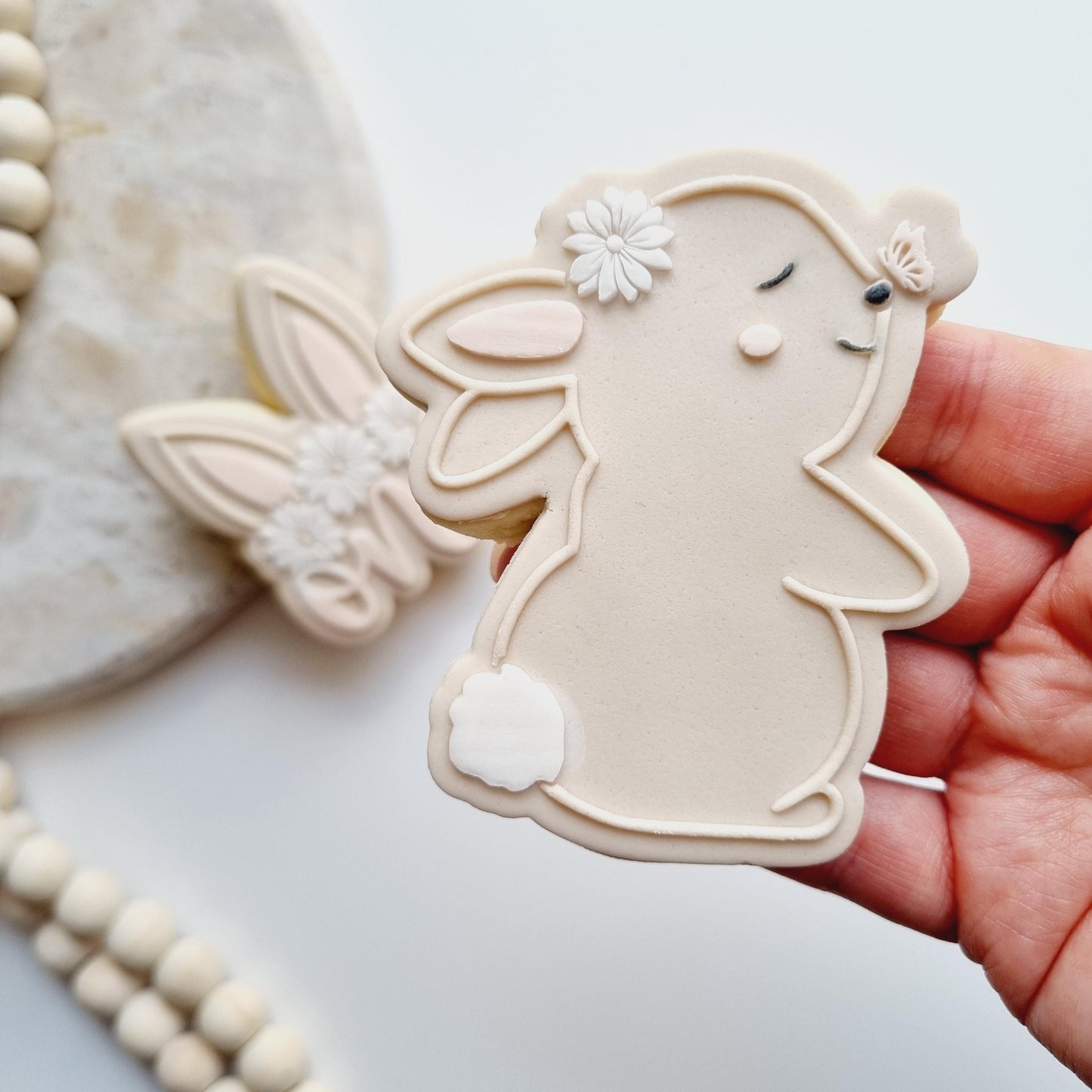 bunny rabbit somebunny is one animal butterfly cute bunny ears fluffy tail cookie stamp cookie cutter stampandimpress fondant debosser embosser bunny ears one birthday