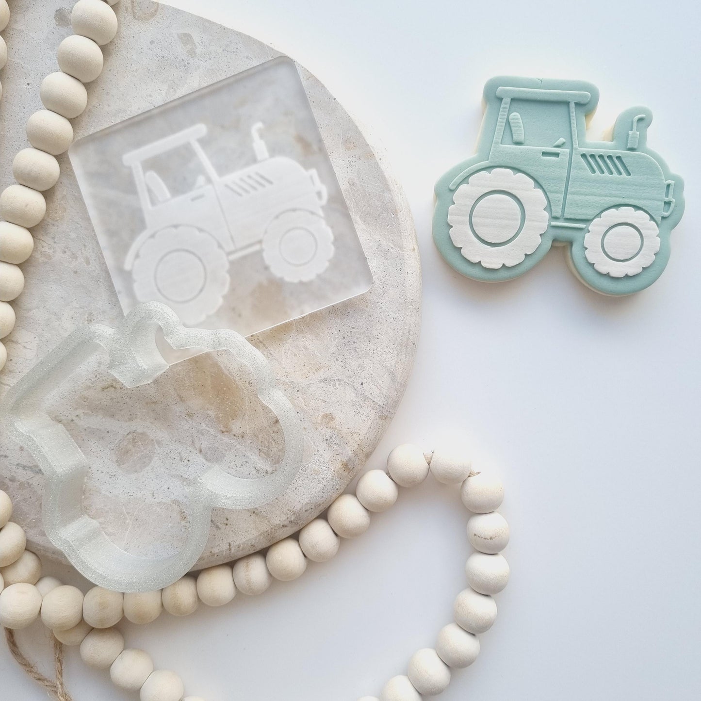 Tractor Raised Cookie Stamp/Fondant Debosser & Cutter