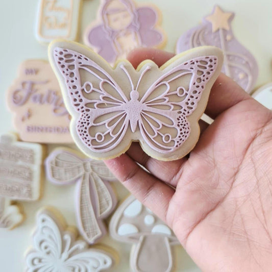 fairy door fairy mushroom fairy dust my fairy birthday fairy first ladybug wooden sign fairies this way butterfly fairy wand bow ribbon magic cookie stamp cookie cutter stampandimpress debosser fondant embosser