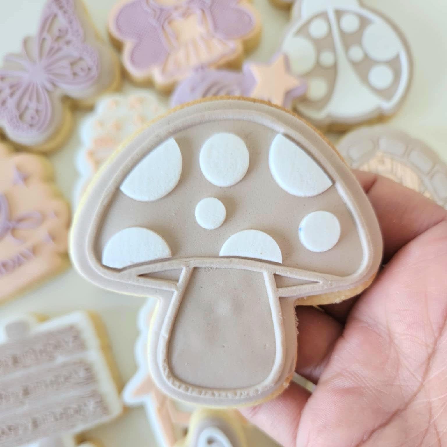 fairy door fairy mushroom fairy dust my fairy birthday fairy first ladybug wooden sign fairies this way butterfly fairy wand bow ribbon magic cookie stamp cookie cutter stampandimpress debosser fondant embosser