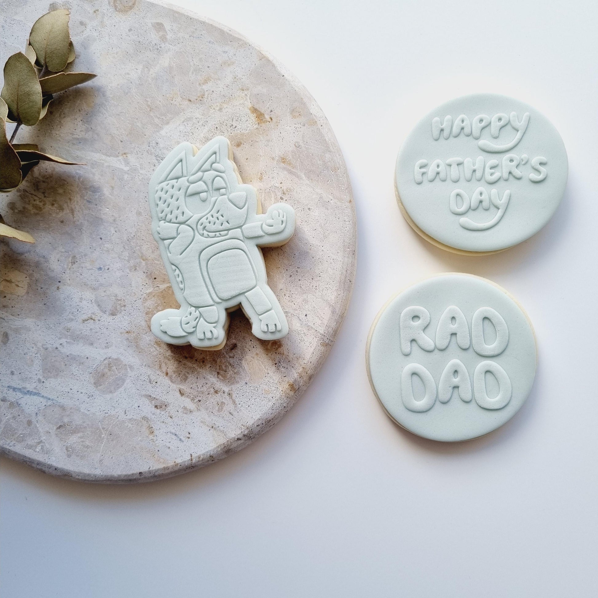 Happy Father's Day (Bluey Font) Raised Cookie Stamp/Fondant Debosser