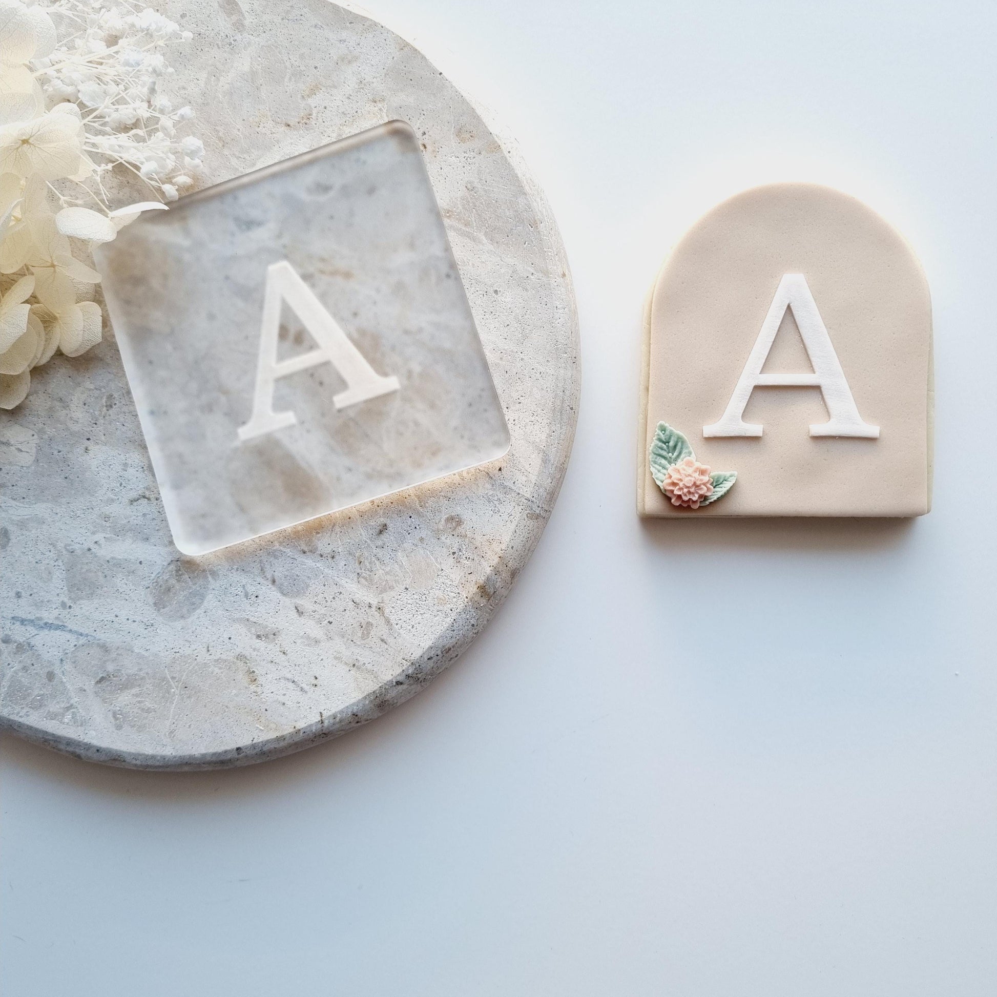 A-Z Capital Letter Raised Cookie Stamp/Fondant Debosser