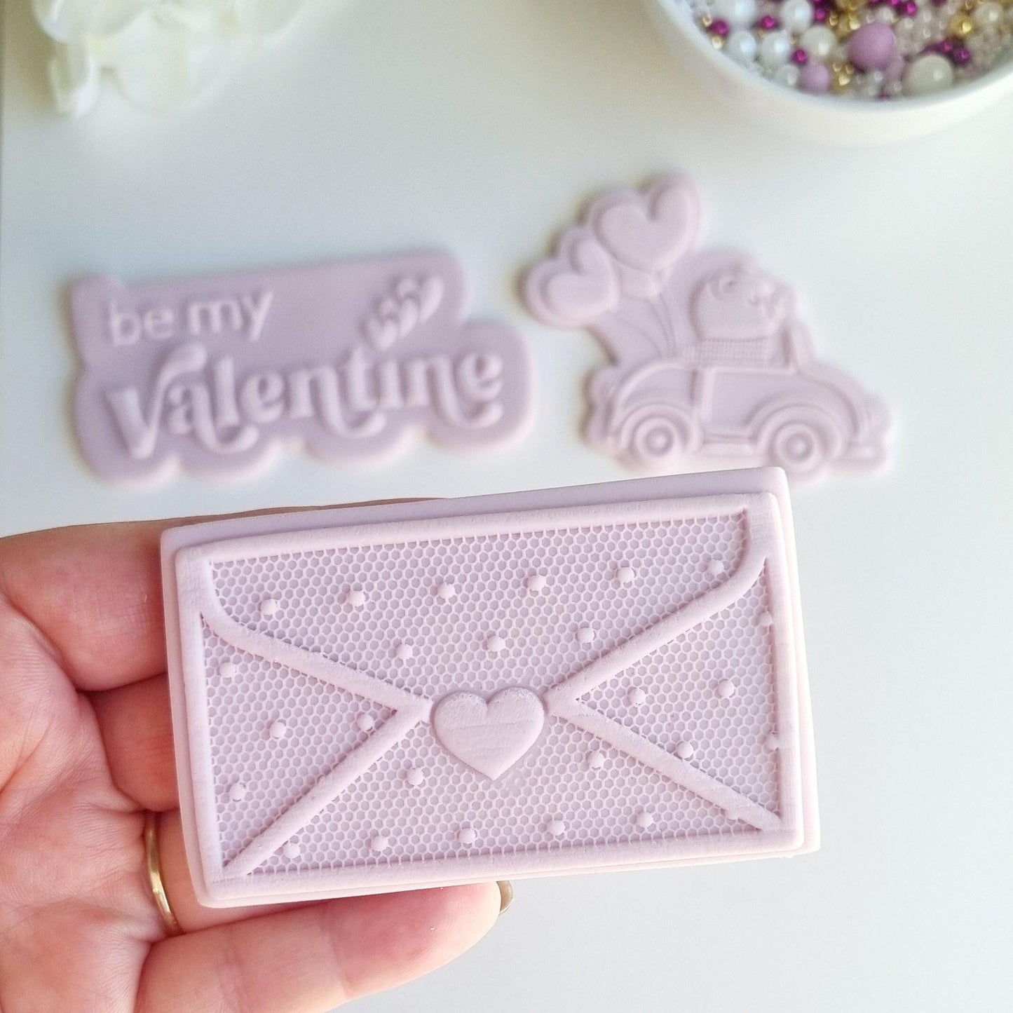 cookie stamp cutter acrylic sharp perth baking cute valentine valentines day heart hearts bear galentine balloons cherry lace lingerie bodysuit lips kiss me love me be my love bend me over tease me hug me mini candy hearts stampandimpress