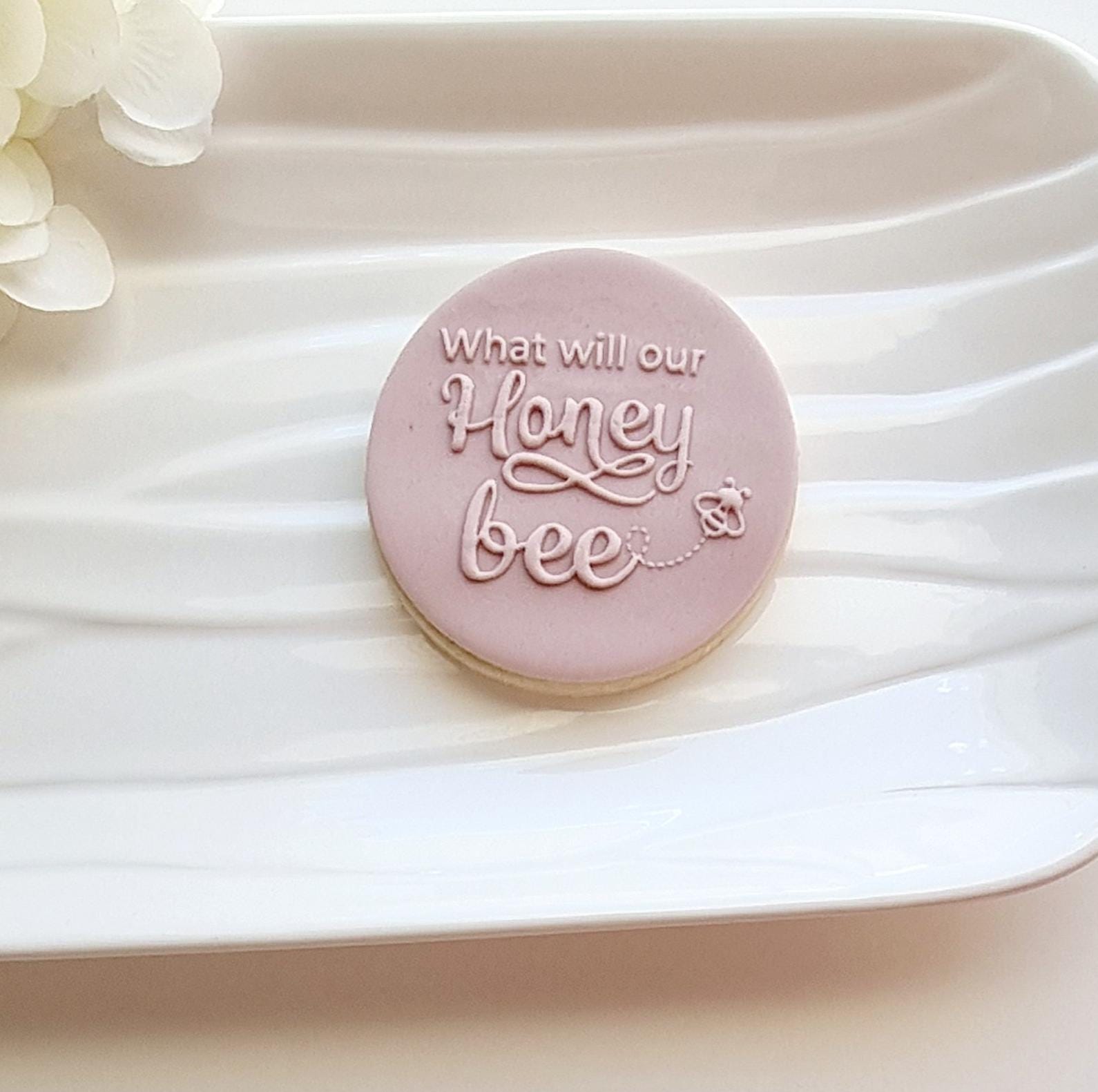 stamp and impress cookie stamp cutter bee winnie pooh honey what will our baby bee baby shower birthday