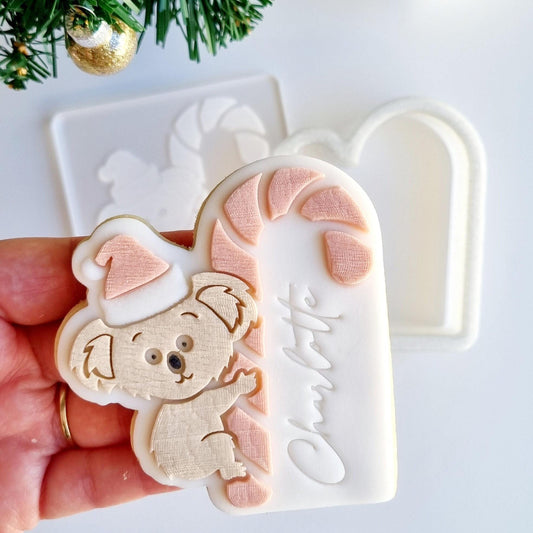 pattern cookie stamp cookie cutter baking decorate fondant Perth Australia custom stampandimpress stamp & impress christmas bauble tree candy cane santa sack merry christmas stocking wreath gingerbread man reindeer bon bon cracker snowflake present