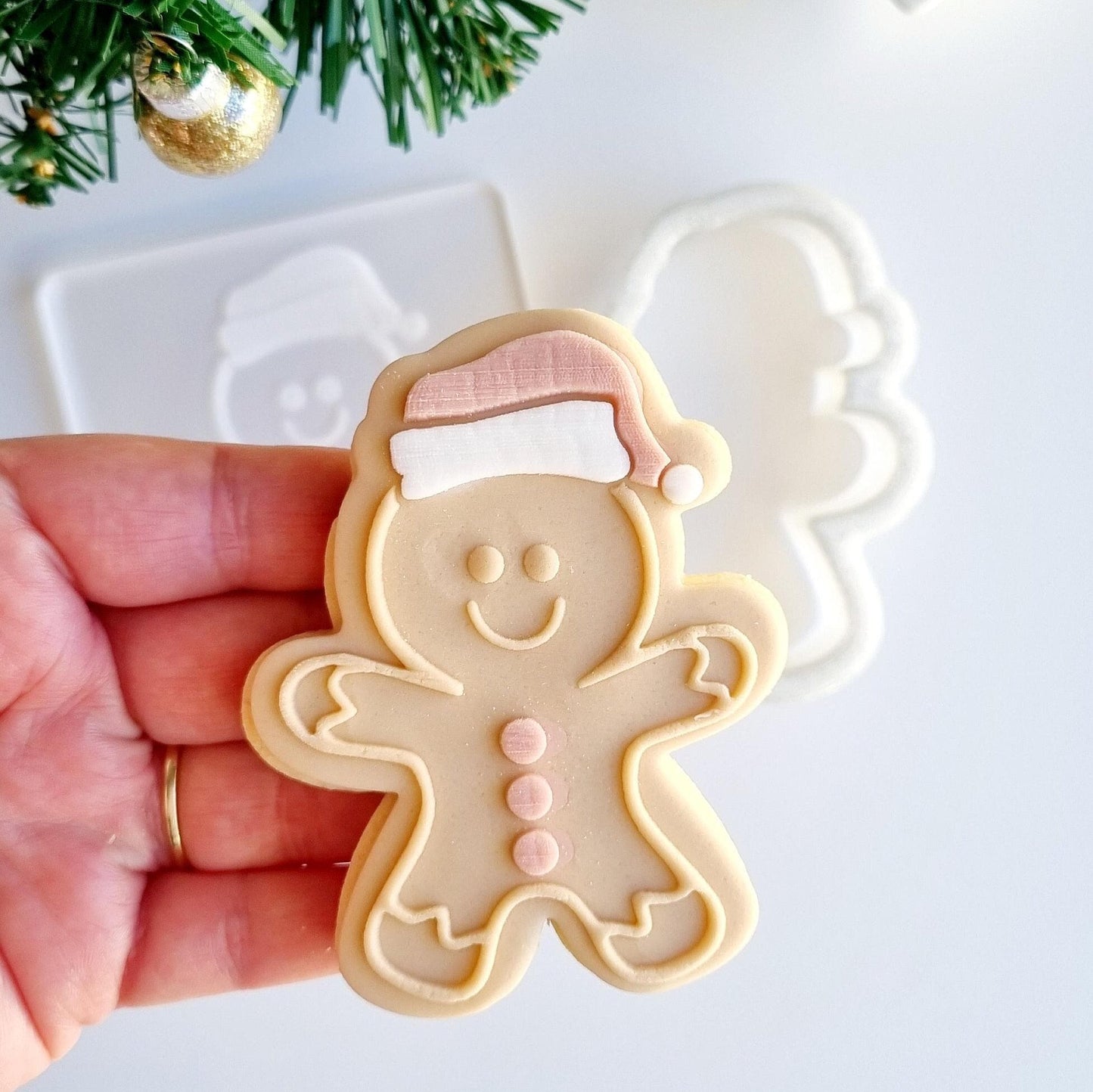 pattern cookie stamp cookie cutter baking decorate fondant Perth Australia custom stampandimpress stamp & impress christmas bauble tree candy cane santa sack merry christmas stocking wreath gingerbread man reindeer bon bon cracker snowflake present