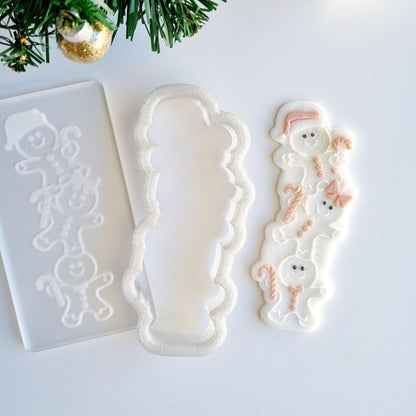 pattern cookie stamp cookie cutter baking decorate fondant Perth Australia custom stampandimpress stamp & impress christmas bauble tree candy cane santa sack merry christmas stocking wreath gingerbread man reindeer bon bon cracker snowflake present