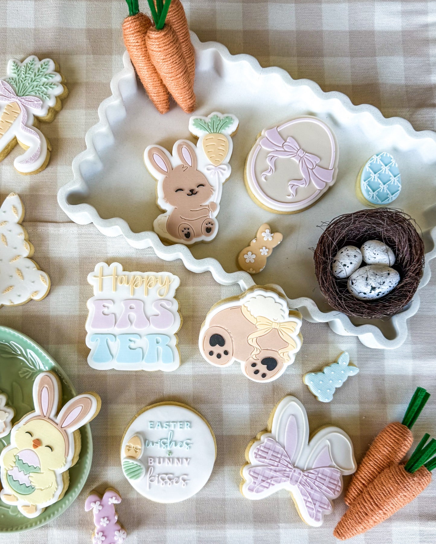 happy easter easter bunny easter chick chicken easter egg bunny plaque chick plaque bunny with carrot balloon egg hunt sign bunny trail hop this way bunny ears with bow easter wishes & bunny kisses carrot with bow chick with bunny ears easter egg cookie stamp cookie cutter stampandimpress cute bunny butt with bow daisy flower bow pattern