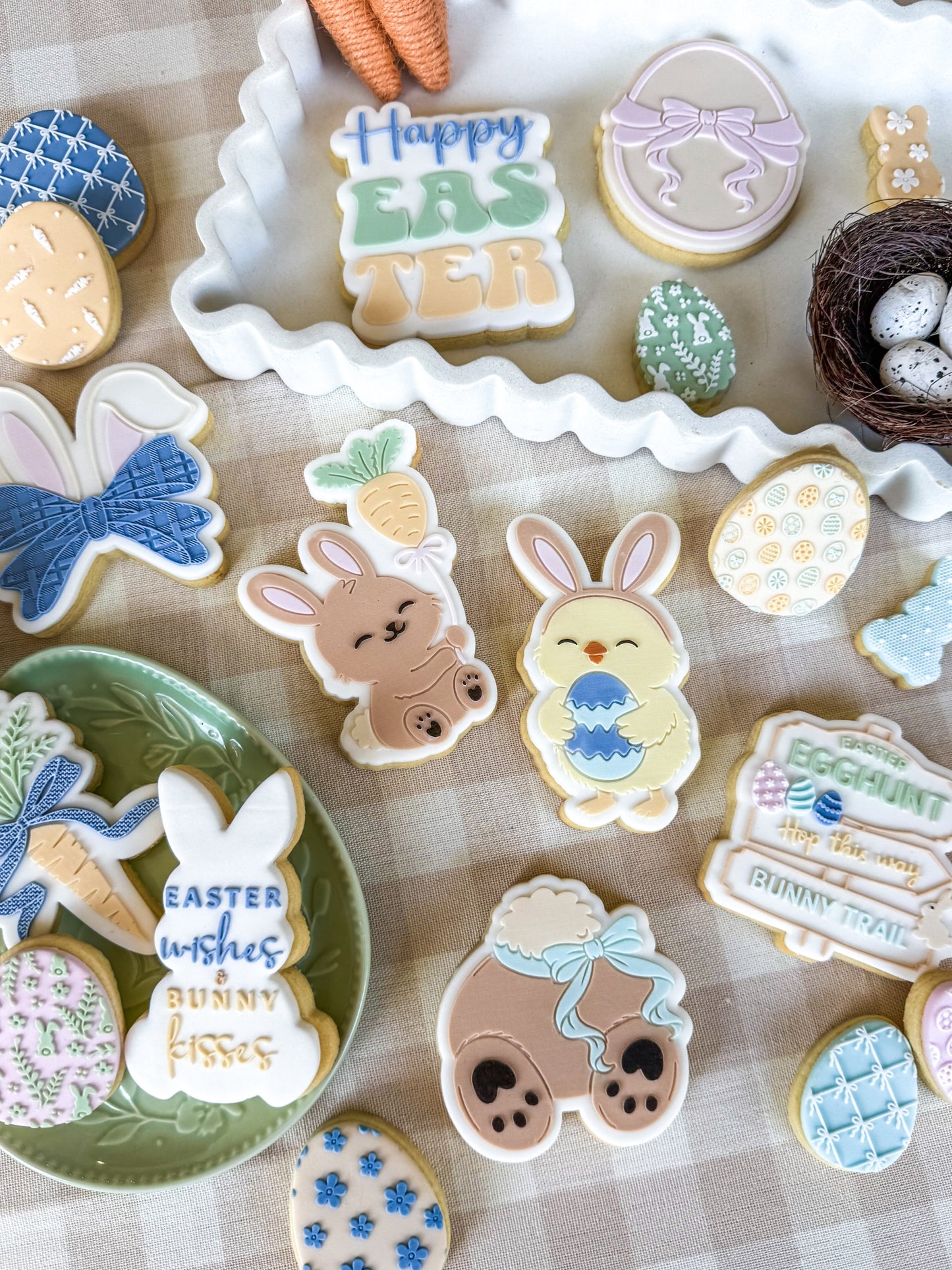 happy easter easter bunny easter chick chicken easter egg bunny plaque chick plaque bunny with carrot balloon egg hunt sign bunny trail hop this way bunny ears with bow easter wishes & bunny kisses carrot with bow chick with bunny ears easter egg cookie stamp cookie cutter stampandimpress cute bunny butt with bow daisy flower bow pattern