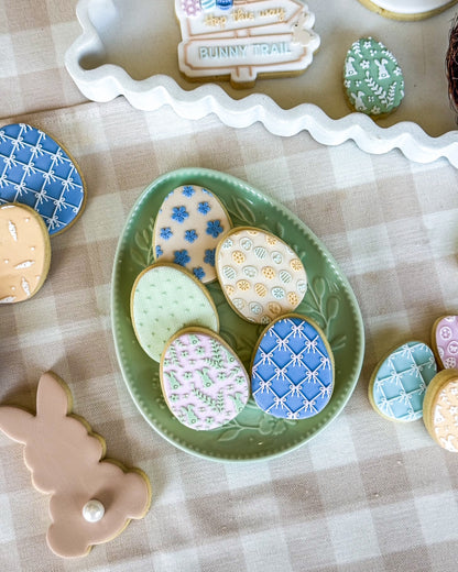 pattern plate eggs bow spring bunny flower daisy diamond stamp and impress cookie stamp cookie cutter