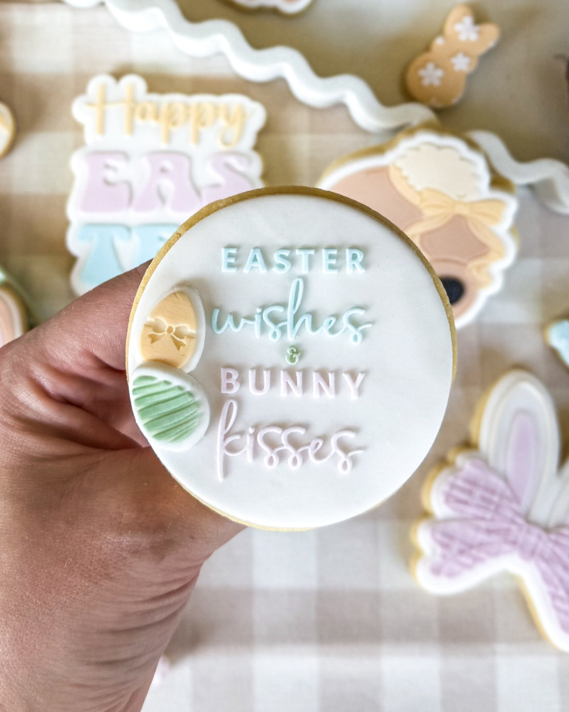 happy easter easter bunny easter chick chicken easter egg bunny plaque chick plaque bunny with carrot balloon egg hunt sign bunny trail hop this way bunny ears with bow easter wishes & bunny kisses carrot with bow chick with bunny ears easter egg cookie stamp cookie cutter stampandimpress cute bunny butt with bow daisy flower bow pattern