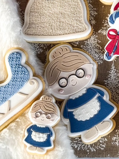 fondant cookies cookie cutter cookie stamp christmas stampandimpress christmas tree mrs claus santa claus mini