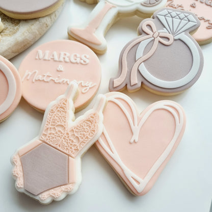margs & matrimony lingerie hearts ring hens cookie stamp cookie cutter stampandimpress
