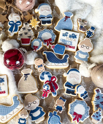 Mrs Claus Full Body Raised Cookie Stamp/Debosser & Cutter