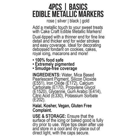 vivid metallic edible marker pen stampandimpress 